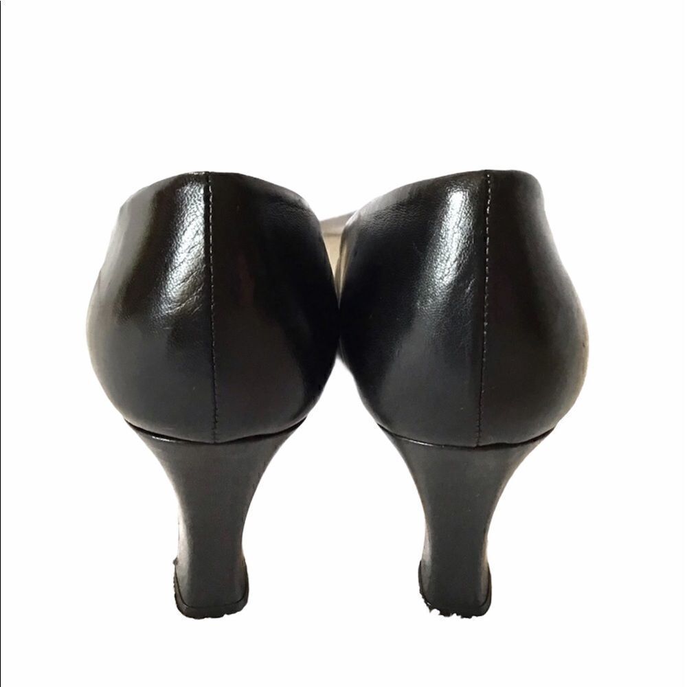 Etienne Aigner Leather Cap Toe Pumps - Picture 6 of 8